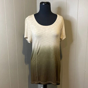 Z Design History Women’s Large Long Short Sleeve T Shirt Gradient Stretch